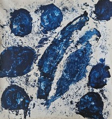 Yves Klein Signed Monochrome Abstract Painting on Canvas – French Modern Art