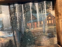 Unusual Handmade? Cabin in the Woods picture on Rippled Aluminum