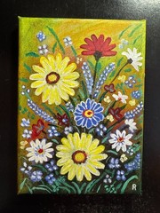 ART PICTURE CANVAS, ACRYLIC 5×7 inch, NICE, BEAUTIFUL, HANDMADE.