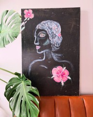 Original Handmade Wall Art Decor Painting On Stretched Cotton Canvas 24″x 36″