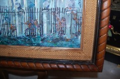 FRAMED ORIGINAL OIL ON CANVAS EL TEMPLETE OLD HAVANA, CUBA ARTIST: HECTO VIDAL
