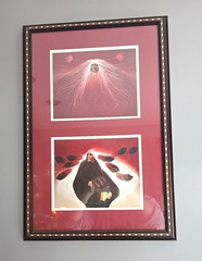 Vtg Dakota Fire Dakota Lakota Dancer Print Frank Howell Custom Framed 25.5″x19″