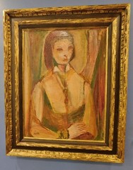 LARGE 1957 FAUVIST BAY AREA FIGURATIVE EXPRESSIONIST SCHOOL Oil PAINTING – KEITH