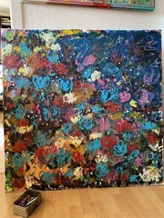 Colourful Floral Abstract Impressionist Painting Large Art On Canvas Modern Art