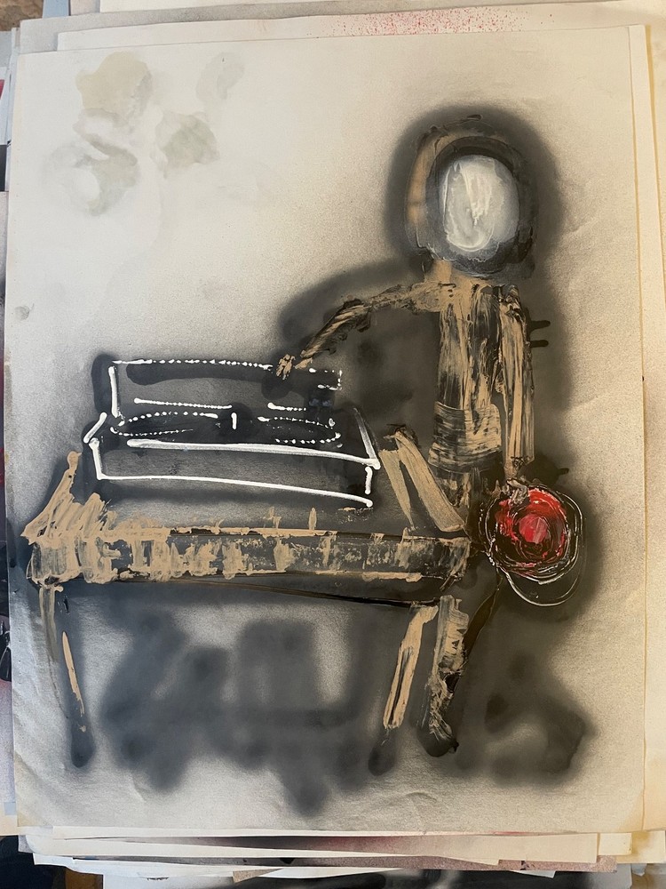 Ody West original “Vinyl” graffiti street art 22×28 poster size acrylic spray