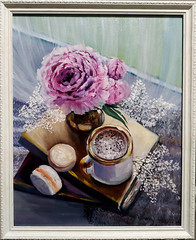 Art PEONIES Original Oil Painting Stretched Canvas Florals 16×20″ Signed Ukraine