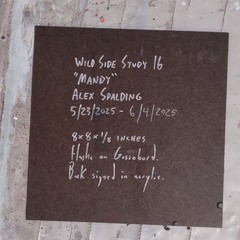 Alex Spalding Mandy Wild Side Original Unframed Painting Gessoboard Signed 8×8