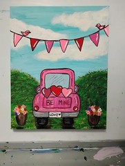Valentine’s Day Truck Painting