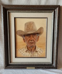 Award-Winning M.C. Poulsen Oil On Board „Dean Moore – Descendent Of Red Cloud“