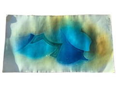Watercolor Painting Abstract Finnland Signed Abstract Scandinavia Art 25.5@14