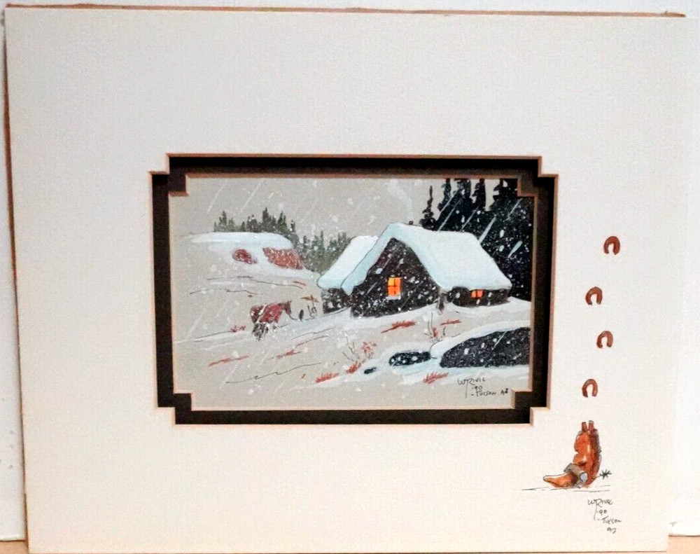 WILLIAM T ZIVIC „CABIN FEVER“ ORIGINAL WATERCOLOR LANDSCAPE PAINTING