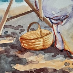 C-1853. Vincent Ramos. (1930-2022) . Watercolour Over Papel. Sitges. Late S. Xx