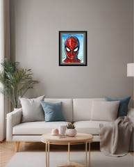 9×12 Spider Hero Original Painting Comic Book Art Pop Culture Superhero