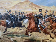 Huge 5 x 3 feet Oil Painting „The Charge of The Light Brigade“ in Crimean war