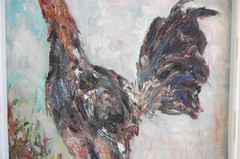 Original Signed Oil Painting “El Pollo Criollo” Cuban Chicken 11×14 Hecto Vidal