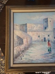 Vintage Oil Painting Pueblo Indian Native American Original Signed Framed 30×26″