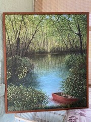 Enchanting Forest Oil Painting -Elegant Wall Décor- fine art-original painting,
