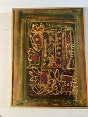 Beautiful Oil Painting On Abstract Panel To Identify Lyrical Abstraction 1970