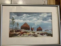 Original Kadyr Bekov Kyrgyz Republic Watercolor Painting Framed 8″ X 11″