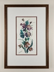 Original Signed Hoskins Watercolor Painting 19×13.25 Framed Art