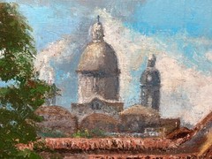 Original Pedro Vargas Signed Impressionist Guatemala City Oil Painting