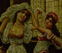 Old painting Copy after Fabio FABBI (1861-1946) Dancing Women Oil 26.4×22.4 in