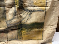 Religious “Stairway to Heaven” Painting on Fabric – Vintage Christian Artwork