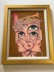 Ricardo Maya Original Painting Authentic Cuban Modernist Nicaragua Abstract 16″