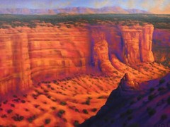 Gorgeous! Joe A. Oakes Grand Canyon Gorge Western Landscape Acrylic Painting