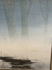 1982 Don Griffiths Cowboy Mountain Man Snowy Landscape Framed Watercolor Art