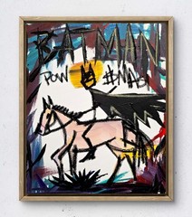 CORBELLIC Sun Knight Batman 12×9 Original Impressionism Collector Home Fine Art