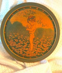 SUSAN BEATRICE PEARSE NURSERY PRINT „SUMMER“ IN ORIGINAL CIRCULAR GESSO FRAME