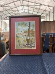 Signed Autumn Landscape Scene 1987