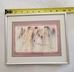 Pam Reinke 8×10 Watercolor „Peace“ Painting Matted & Framed