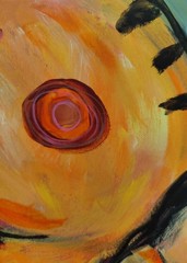 MONA VIVAR 16×20 Big Contemporary Expressionist Butterfly Acrylic Painting