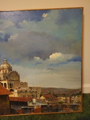 Bill Flynn Oil Painting Church of Santa Prisca Taxco,Mexico February-86