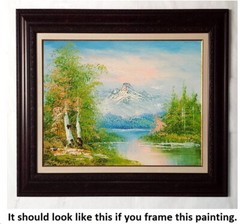 Mt. Landscape #5C-B1, 8×10, 100% Hand painted Oil Painting on Canvas