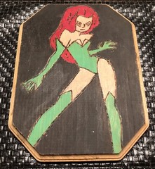 DC Universe Custom Artwork Wooden Plaques Batman, Quinn, Joker, Cat Women & Ivy
