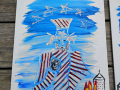 3 PAINTING LOT UNCLE SAM JR CHARLIE FAST OUTSIDER POLITICAL FOLK POP ART SET HTF