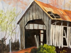 !6 x 20 Original Oil Painting on Canvas….“Season’s End“