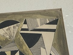Werner Drewes Small Original Watercolor Study For “Island In The Clouds” 1942