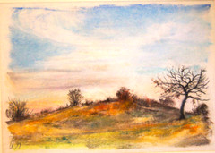 Franz Ehmke *1928 -2018 GDR Painter Lonely Tree at Schildower Park