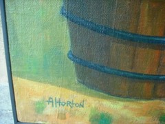 A Still life China or Japan Asian Kitchen Painting from New Mexico by A Horton