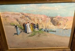 Frank Dean; ‚Traders on the Nile‘, Original Oil/Board, Coll. Sir H. Sutcliffe