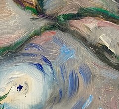 Blue Moon, Oil Painting, VanGogh Sky, Weeping Tree, by Van Ness