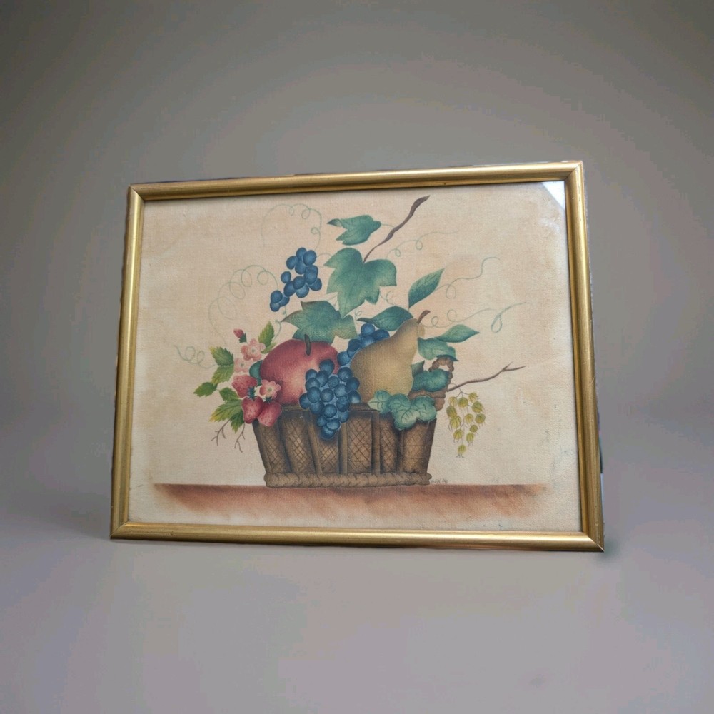 Vintage Theorem Painting Fruit Basket