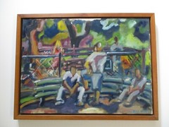 MYSTERY ARTIST EXPRESSIONISM IMPRESSIONISM URBAN PORTRAIT FIGURES LANDSCAPE MOD