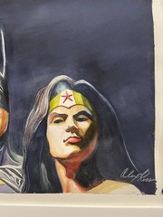 Superman painting BATman Painting- Justice League Alex Ross painting wonder wo