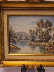 Vintage P. Wilson Oil Painting On Board Framed