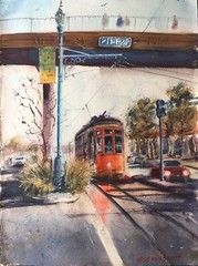 Watercolor Original Painting Pier 39 11″ x 15″ NOT A PRINT